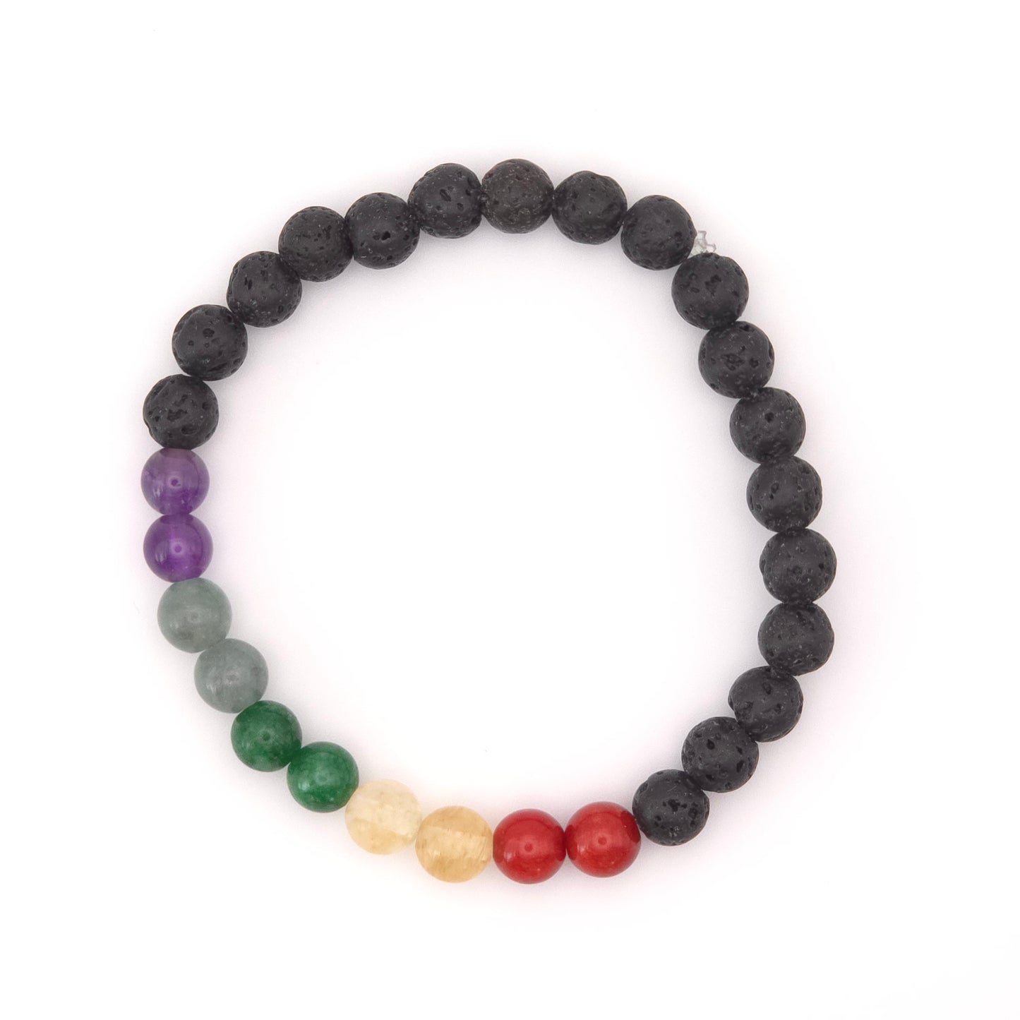 Chakra & Lava Stone Bracelet