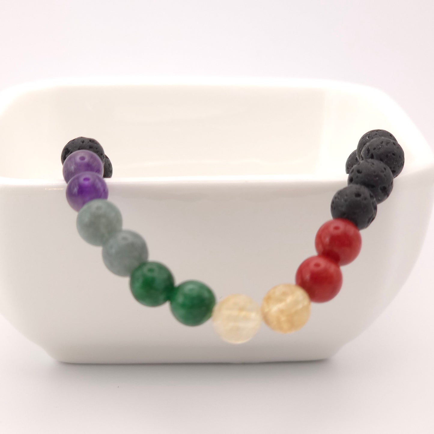 Chakra & Lava Stone Bracelet