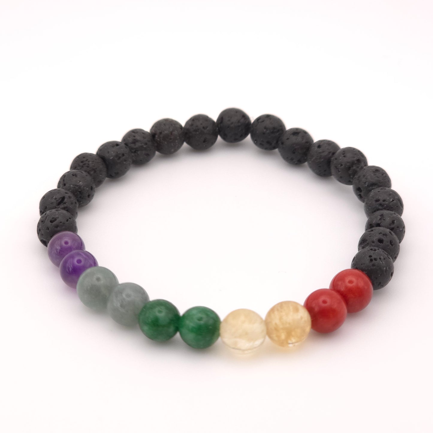 Chakra & Lava Stone Bracelet