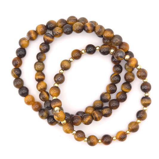 Tigers Eye Beaded Bracelet