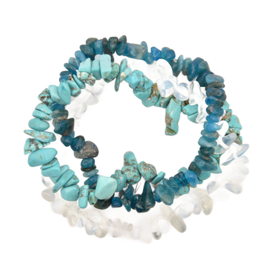 Opal, Apatite & Turquoise Bracelet Trio